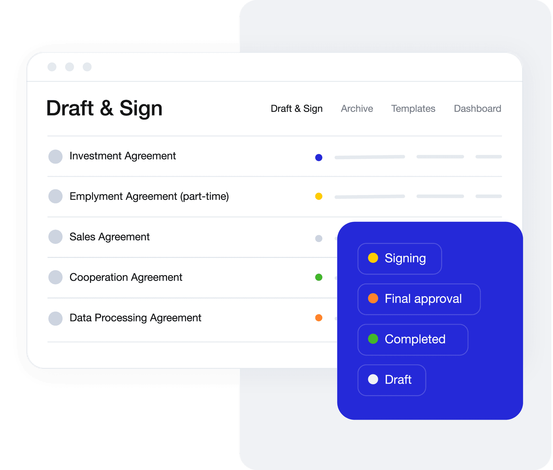 precisely - hero draft and sign